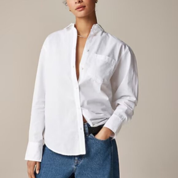 J Crew Garçon Classic Shirt Cotton Poplin Garcon Shirt size Petite 6 - Picture 1 of 10